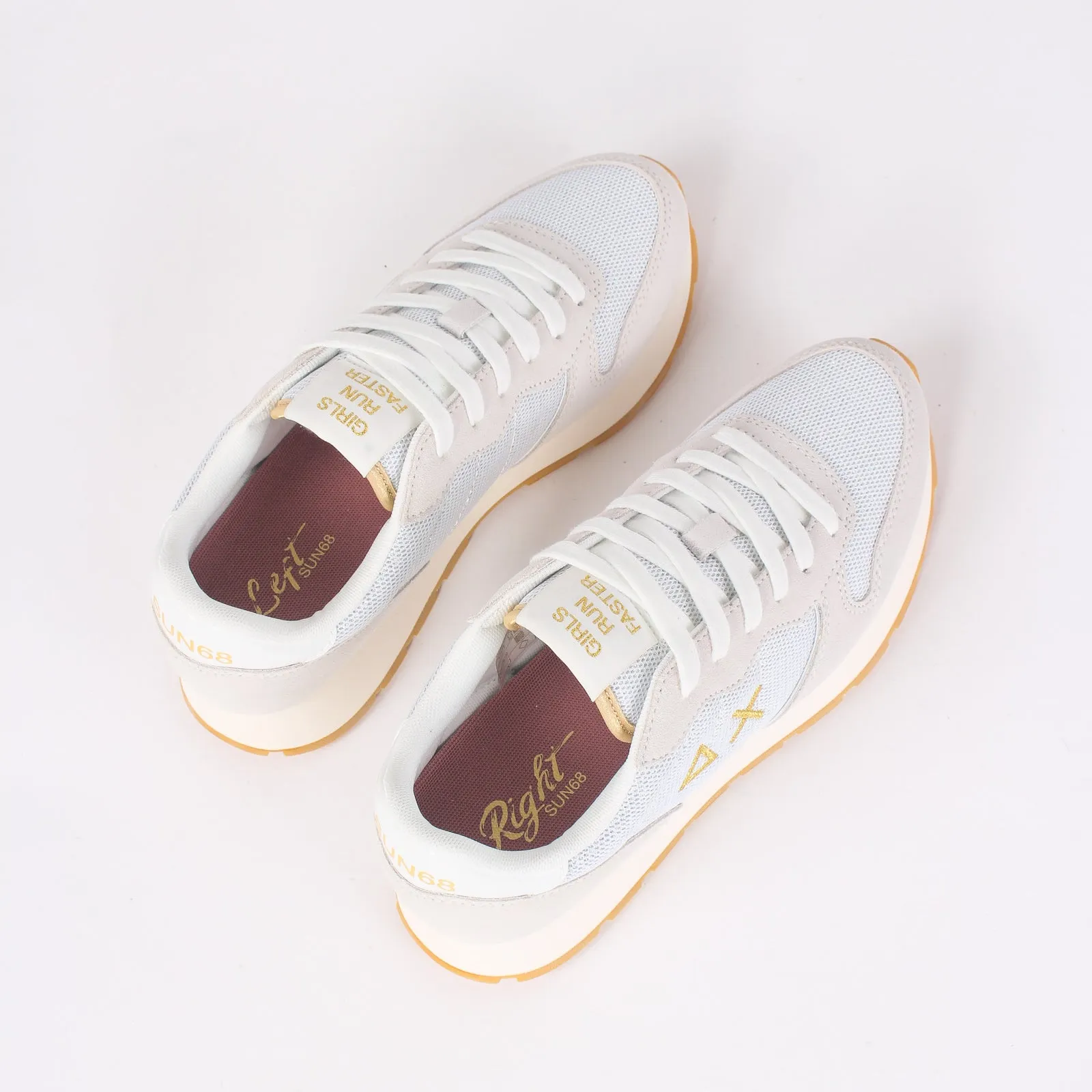 Sneaker Ally Glitter Textile Bianco