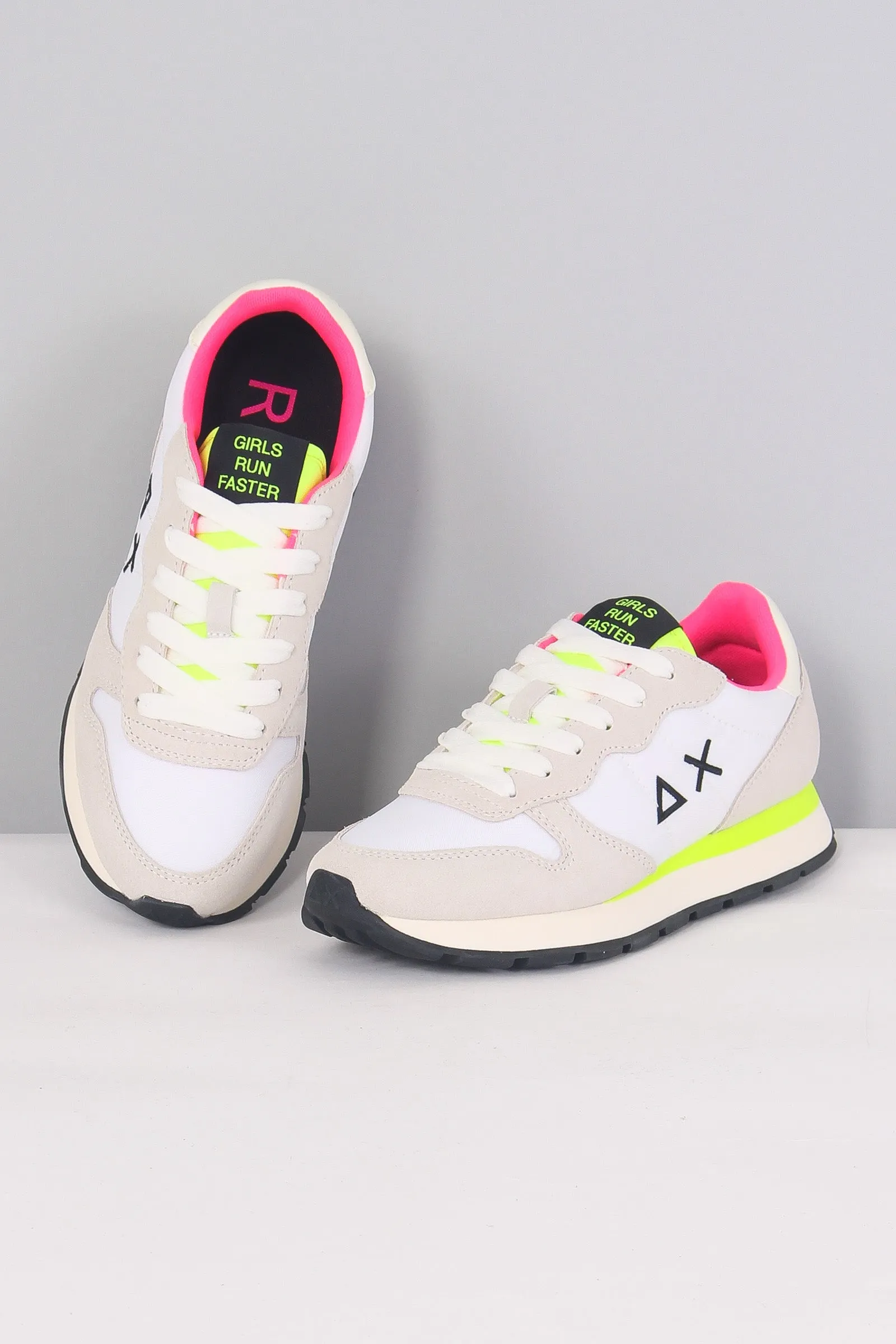 Sneaker Ally Solid Nylon Bianco/giallo