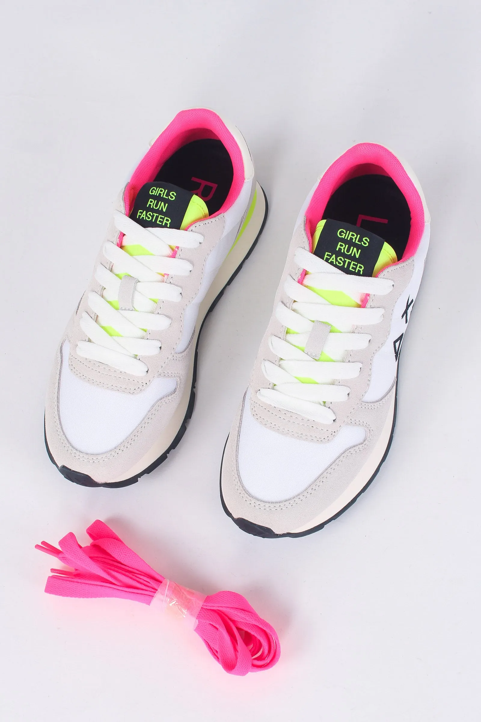 Sneaker Ally Solid Nylon Bianco/giallo