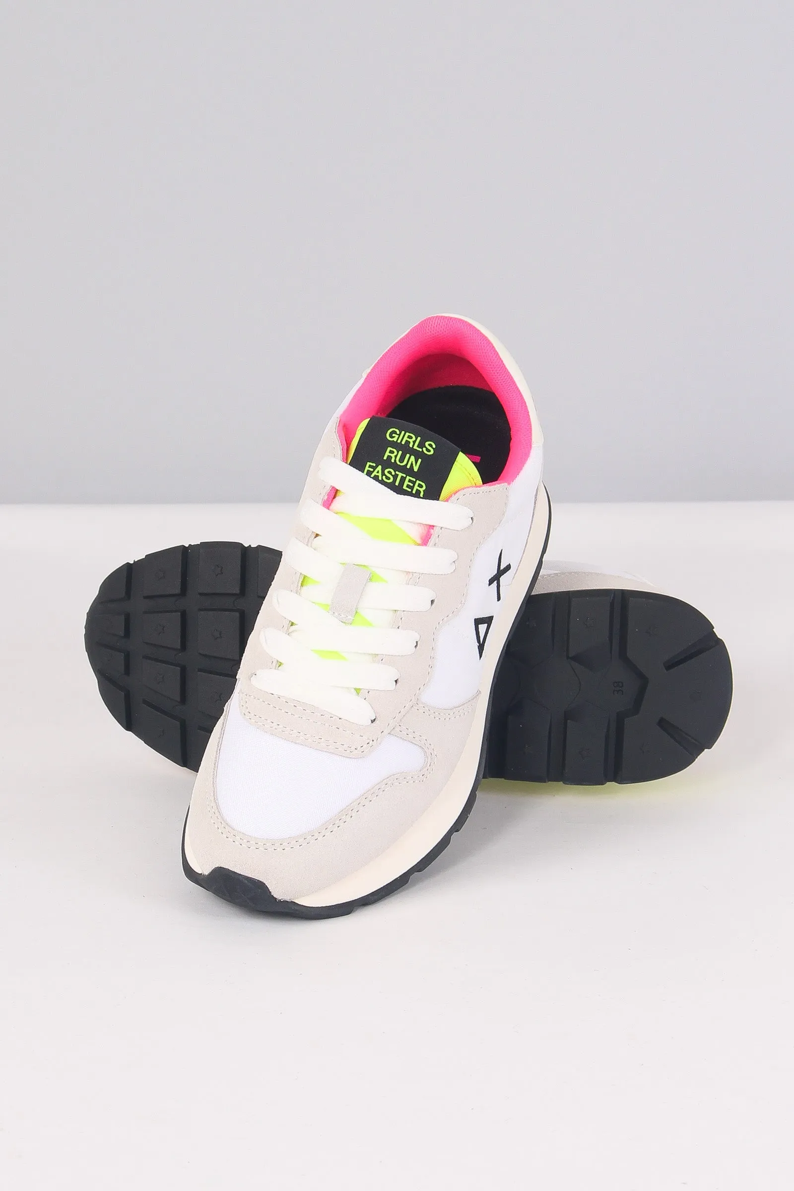 Sneaker Ally Solid Nylon Bianco/giallo