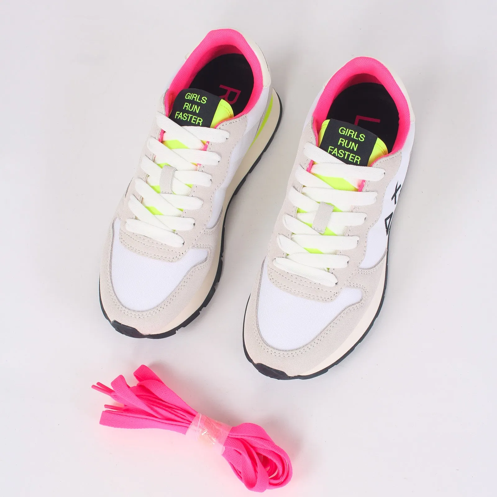 Sneaker Ally Solid Nylon Bianco/giallo