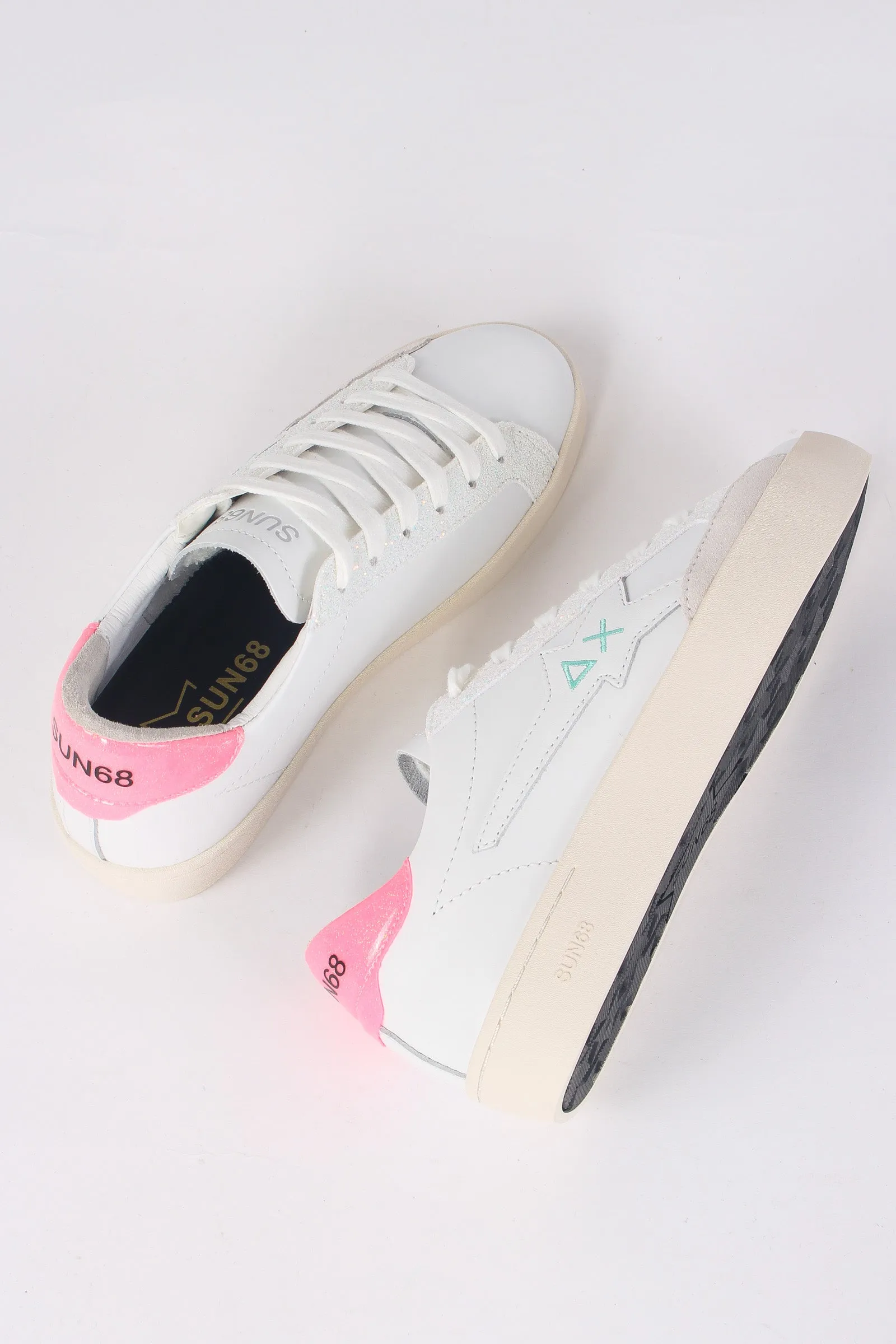 Sneaker Katy Leather Bianco/fuxia