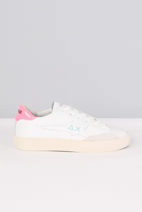 Sneaker Katy Leather Bianco/fuxia