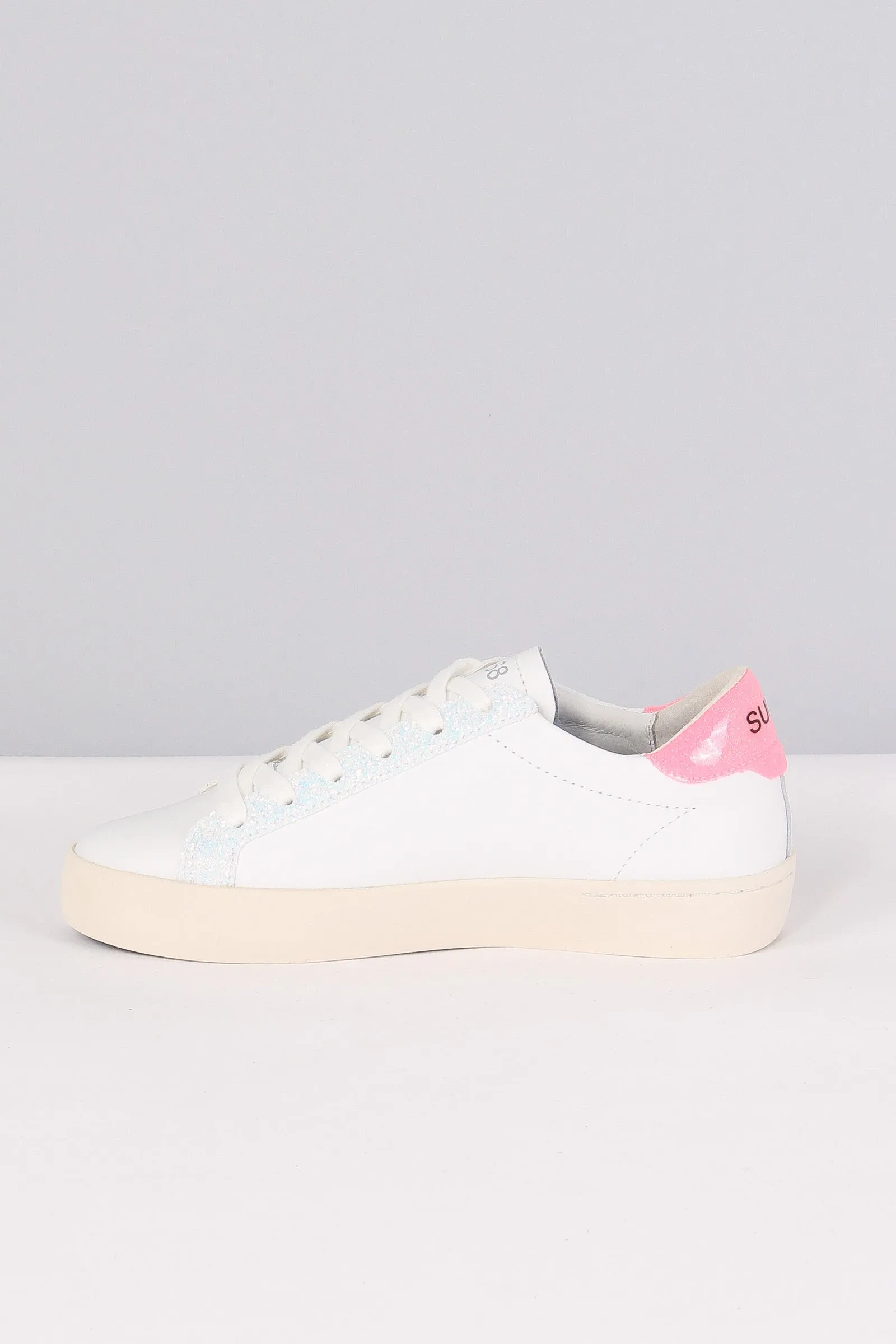 Sneaker Katy Leather Bianco/fuxia