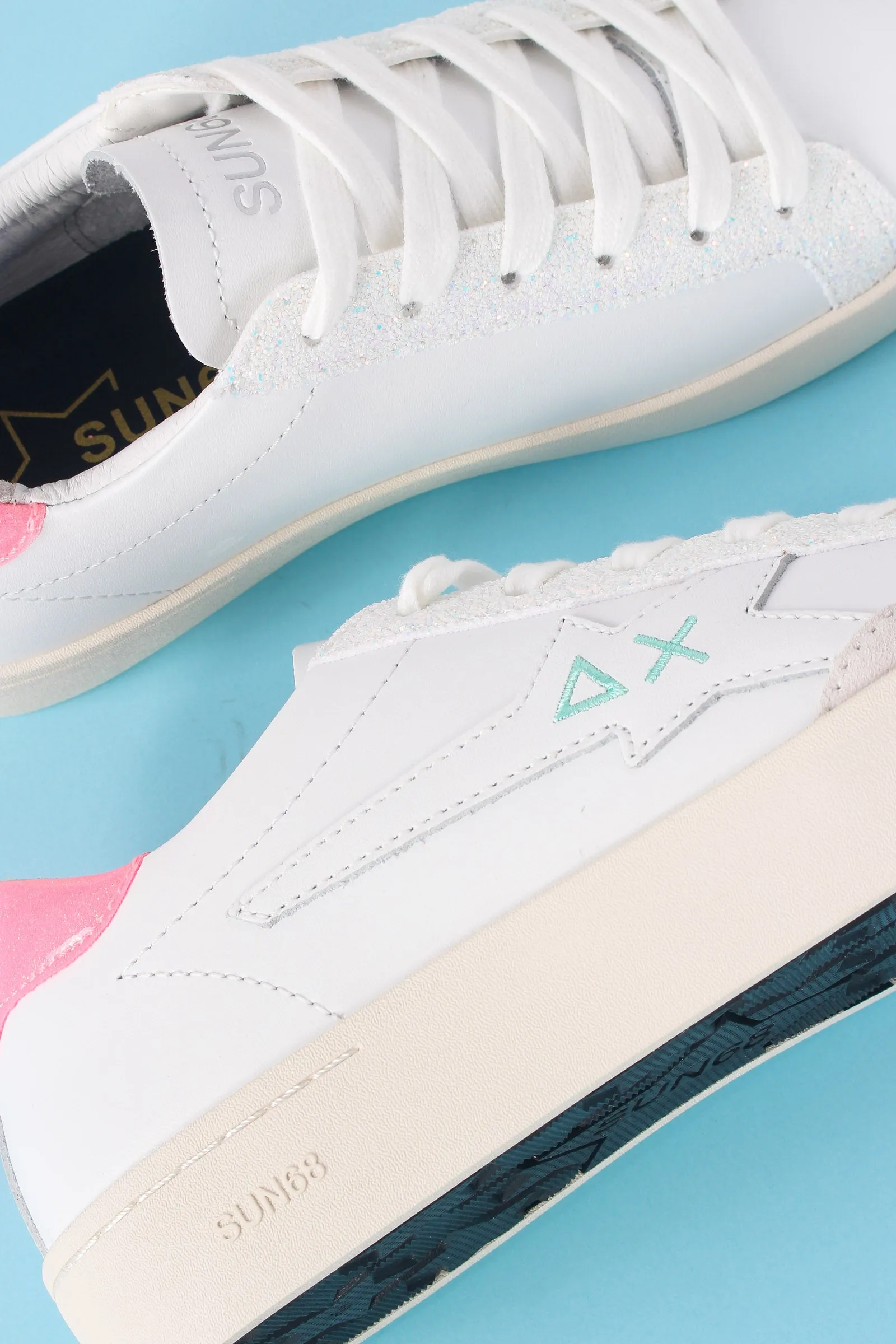 Sneaker Katy Leather Bianco/fuxia