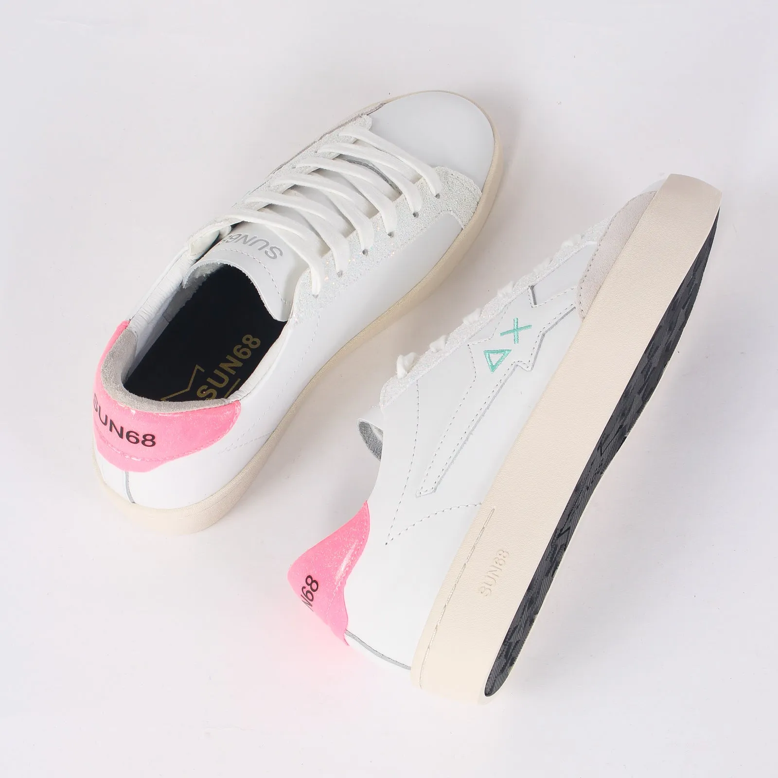 Sneaker Katy Leather Bianco/fuxia