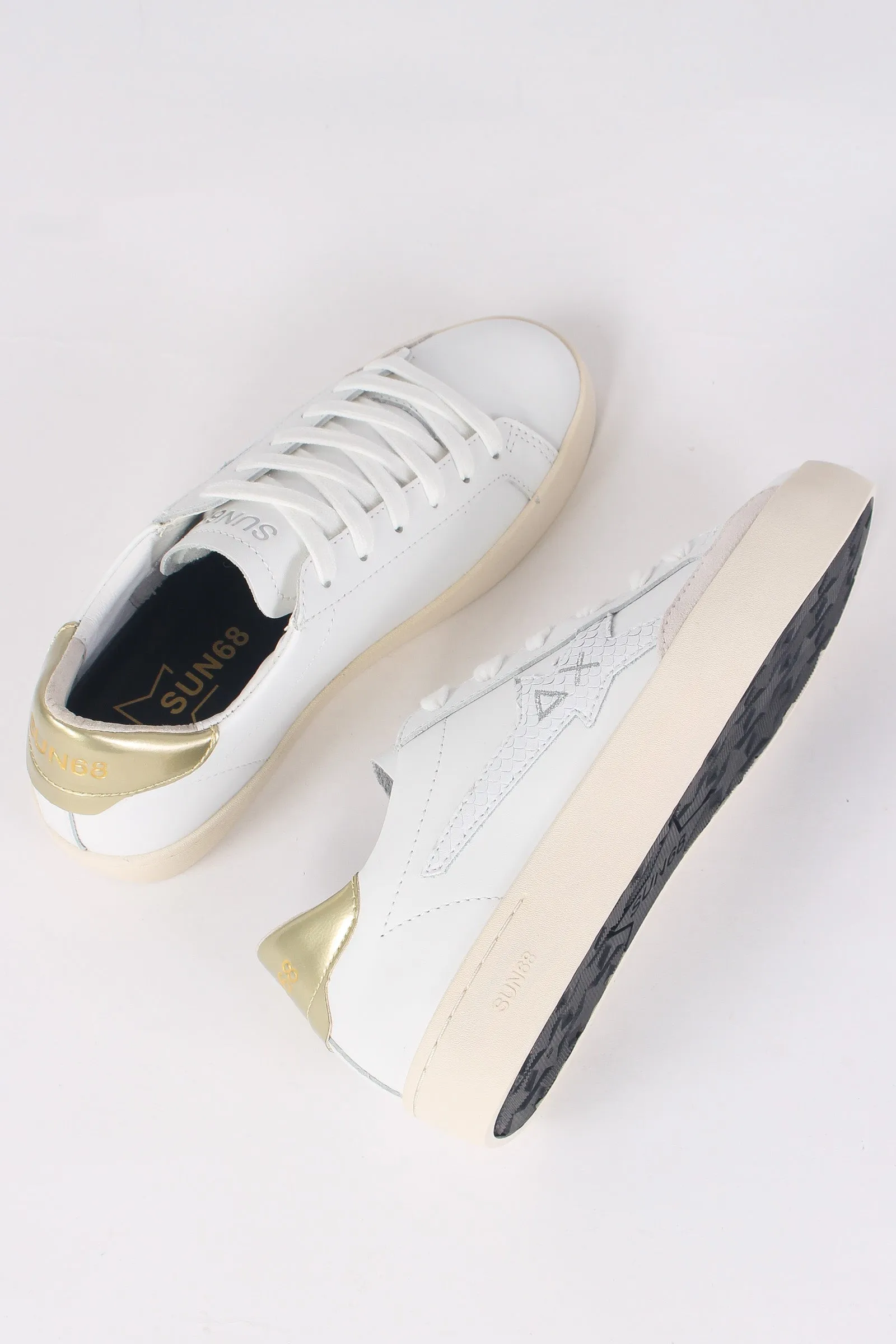 Sneaker Katy Leather Bianco/oro