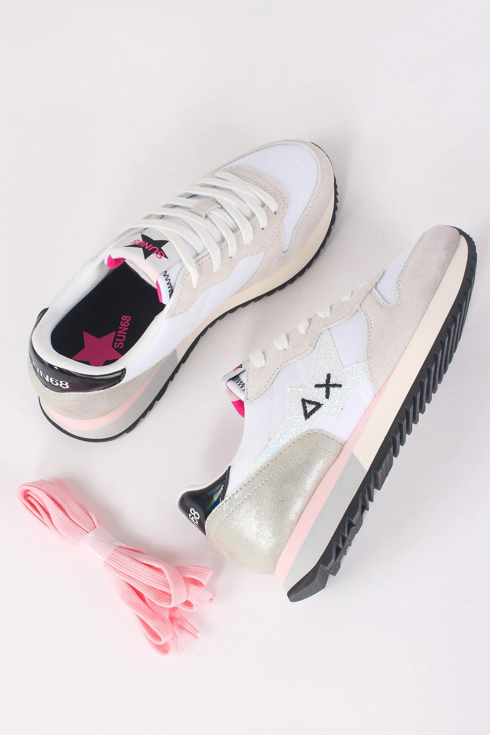 Sneaker Stargirl Glitter Logo Bianco