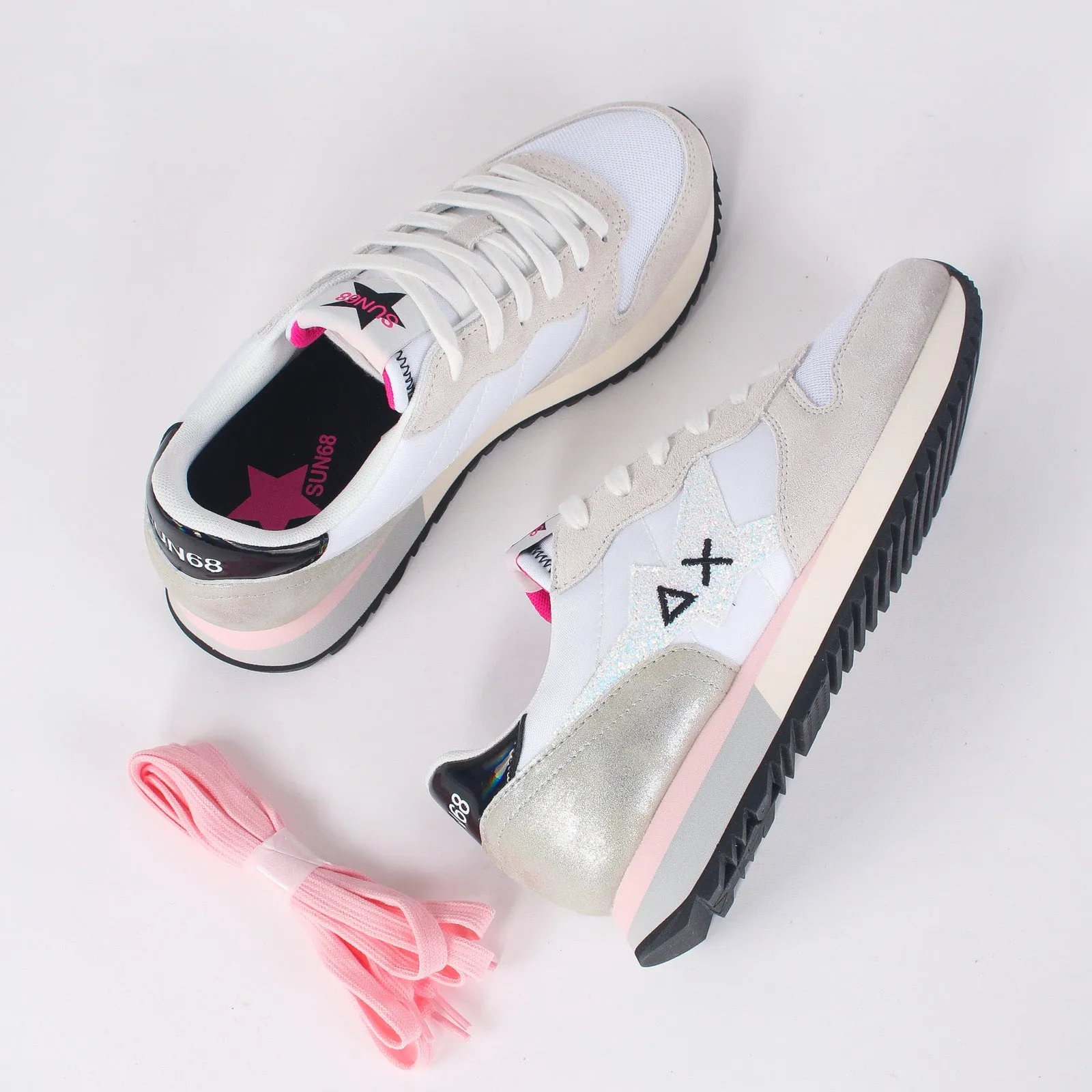 Sneaker Stargirl Glitter Logo Bianco