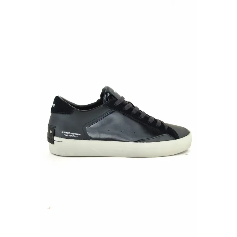 SNEAKERS DONNA IN PELLE E SUEDE, NERO