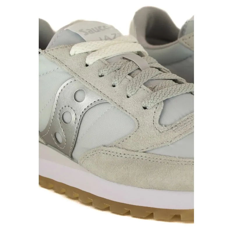 SNEAKERS DONNA JAZZ ORIGINALS IN PELLE E TESSUTO, GRIGIO