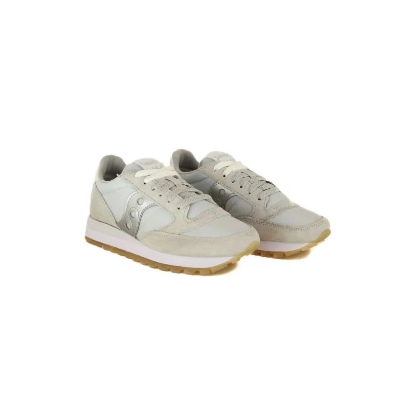 SNEAKERS DONNA JAZZ ORIGINALS IN PELLE E TESSUTO, GRIGIO