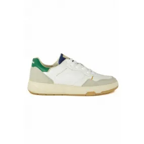 SNEAKERS UOMO IN PELLE STILE VINTAGE BASKET, BIANCO