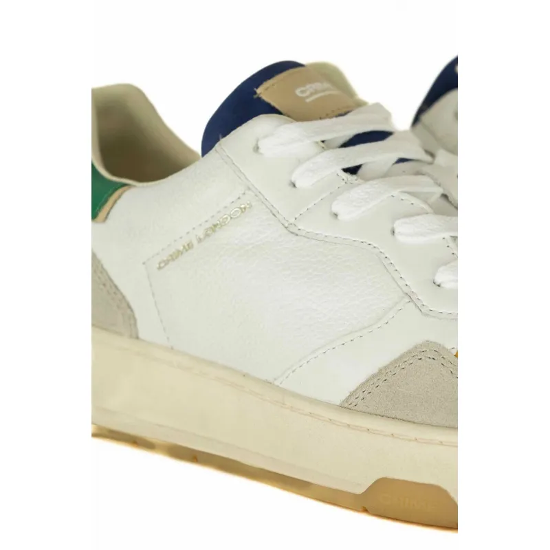 SNEAKERS UOMO IN PELLE STILE VINTAGE BASKET, BIANCO