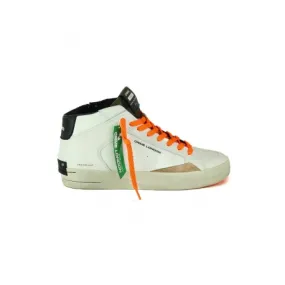 SNEAKERS UOMO MID IN PELLE, BIANCO