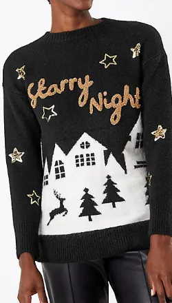 Starry Night Christmas Jumper