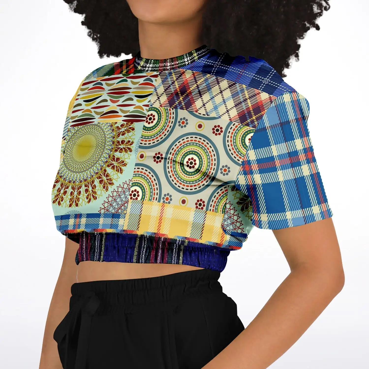 Sunny DeLite Short Sleeve Cropped Eco-Poly Sweater