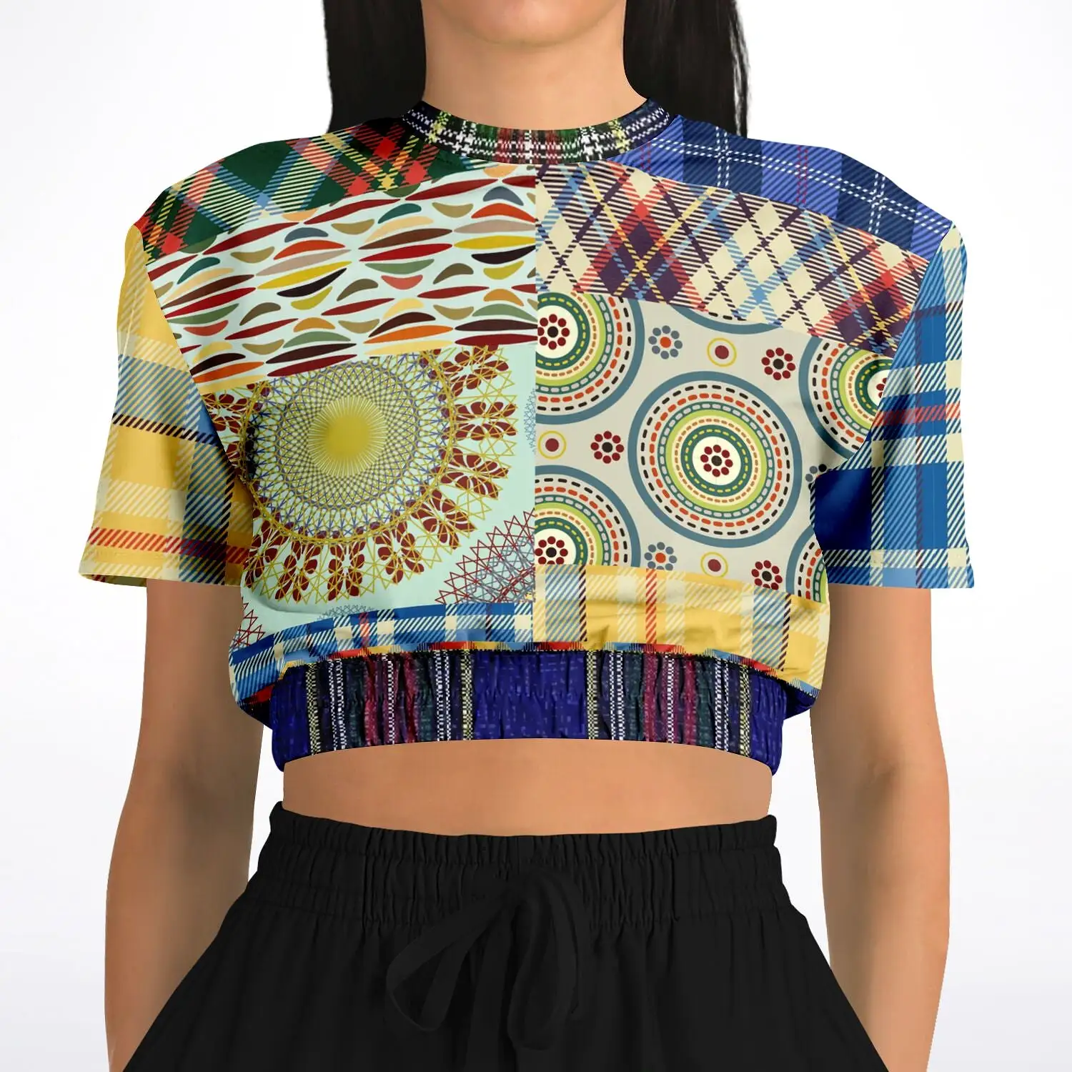 Sunny DeLite Short Sleeve Cropped Eco-Poly Sweater