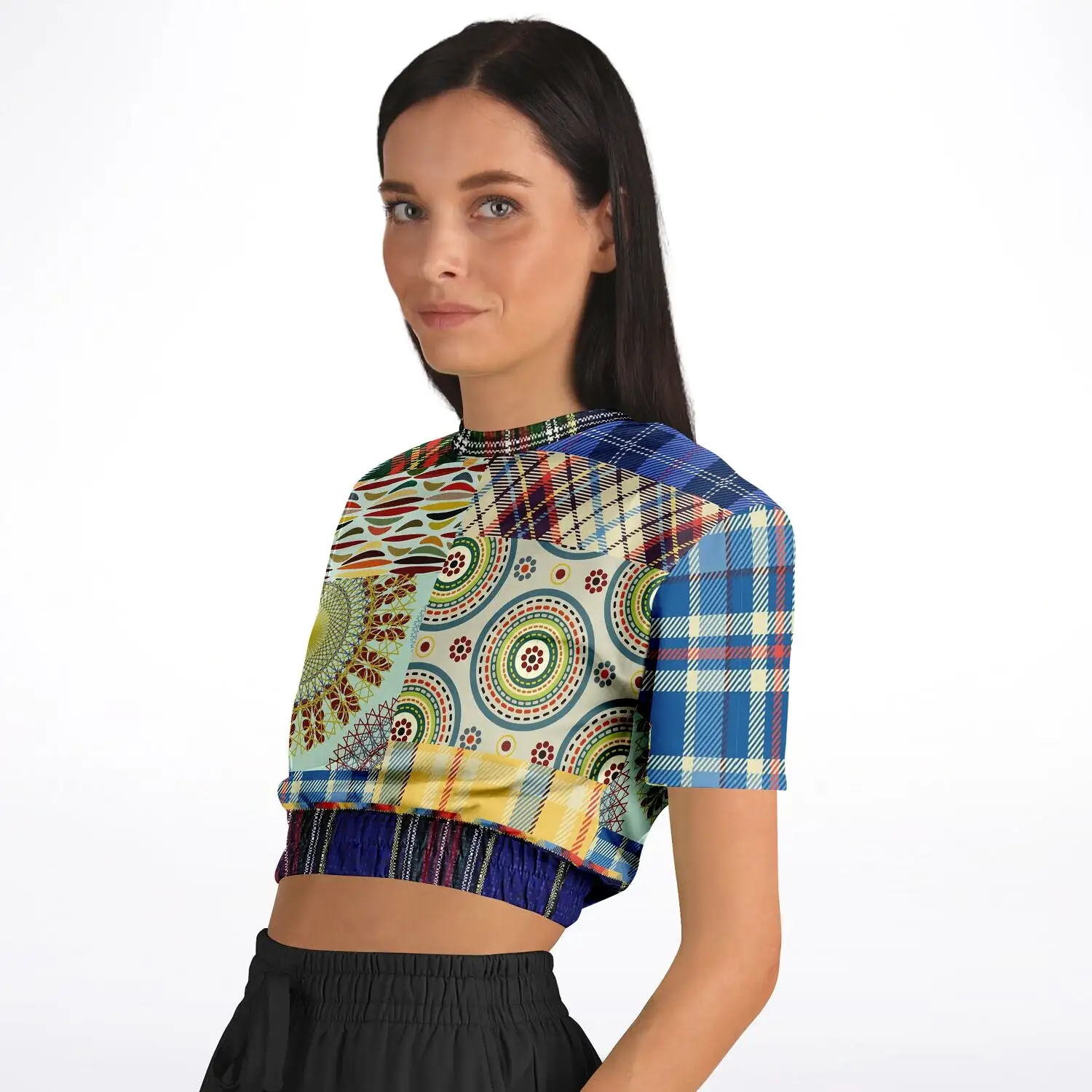 Sunny DeLite Short Sleeve Cropped Eco-Poly Sweater