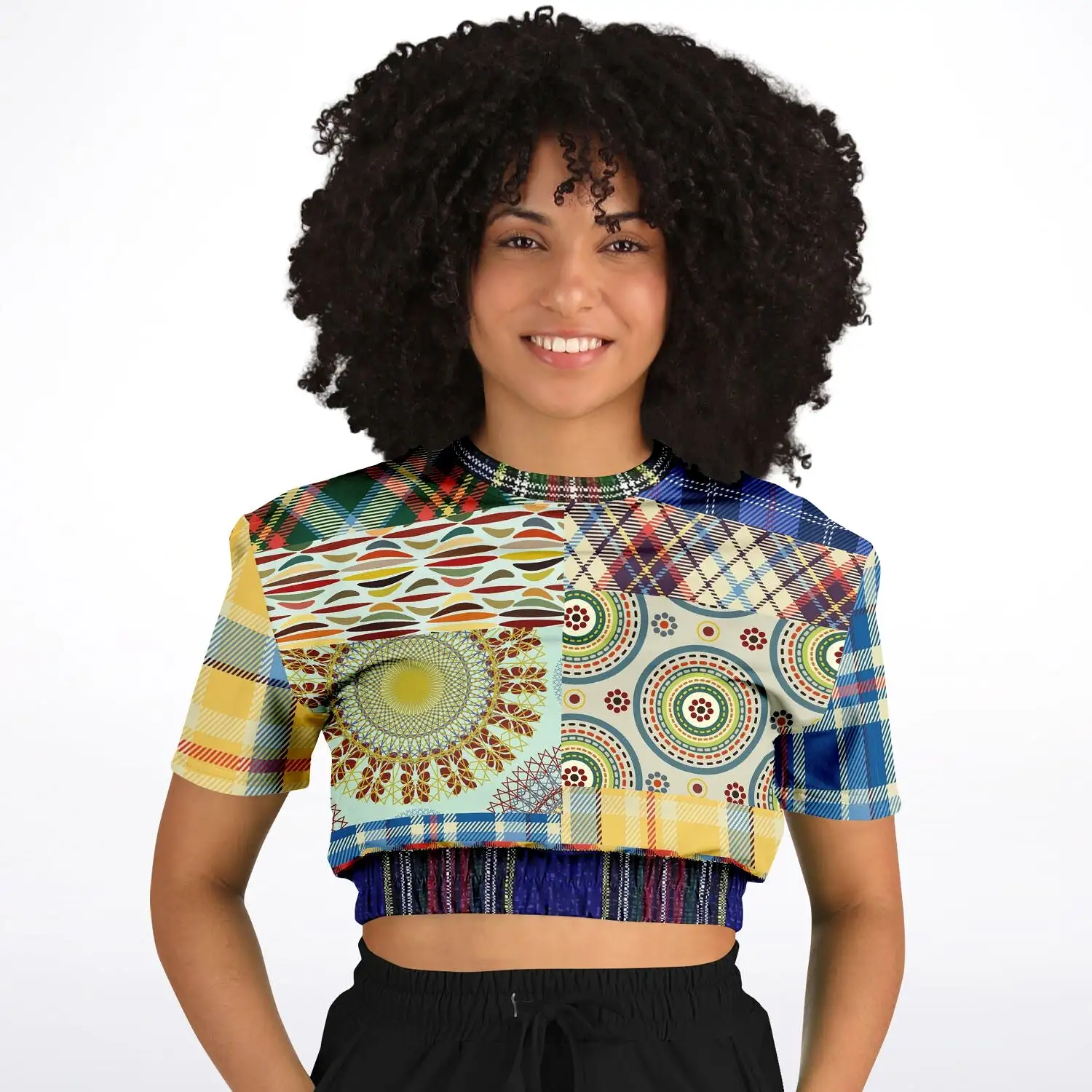 Sunny DeLite Short Sleeve Cropped Eco-Poly Sweater