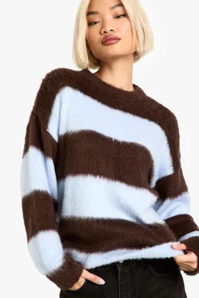 Super Soft Chunky Stripe Oversized Knitted Sweater