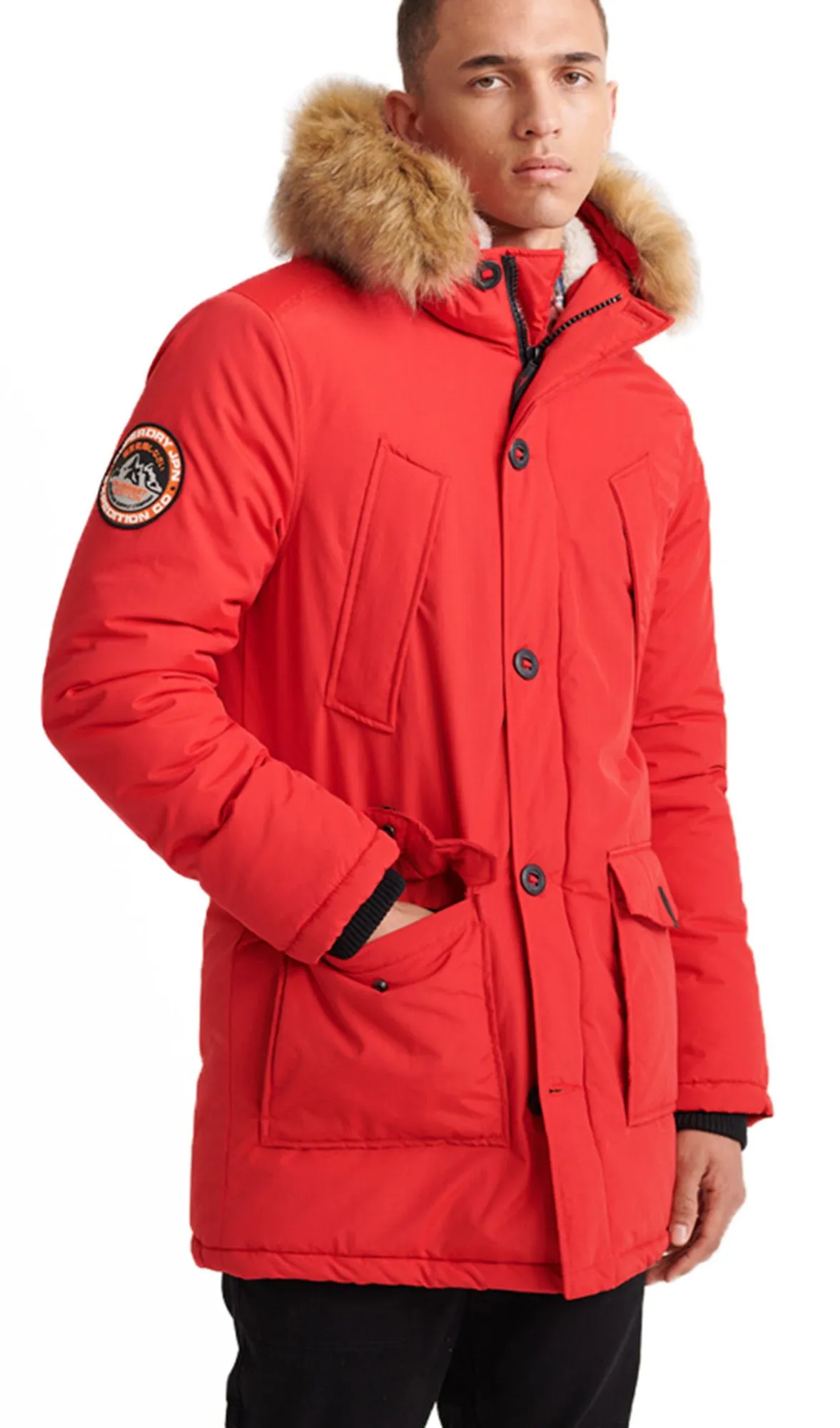 Superdry Everest Parka Jacket Deep Berry