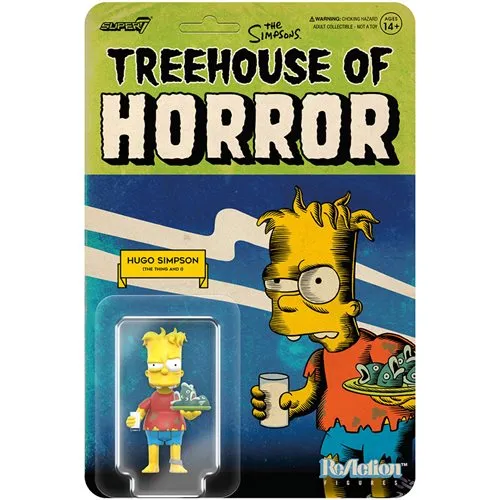 THE SIMPSONS REACTION WAVE 4  (TREEHOUSE OF HORROR V2) -  HUGO SIMPSON ACTION FIGURE