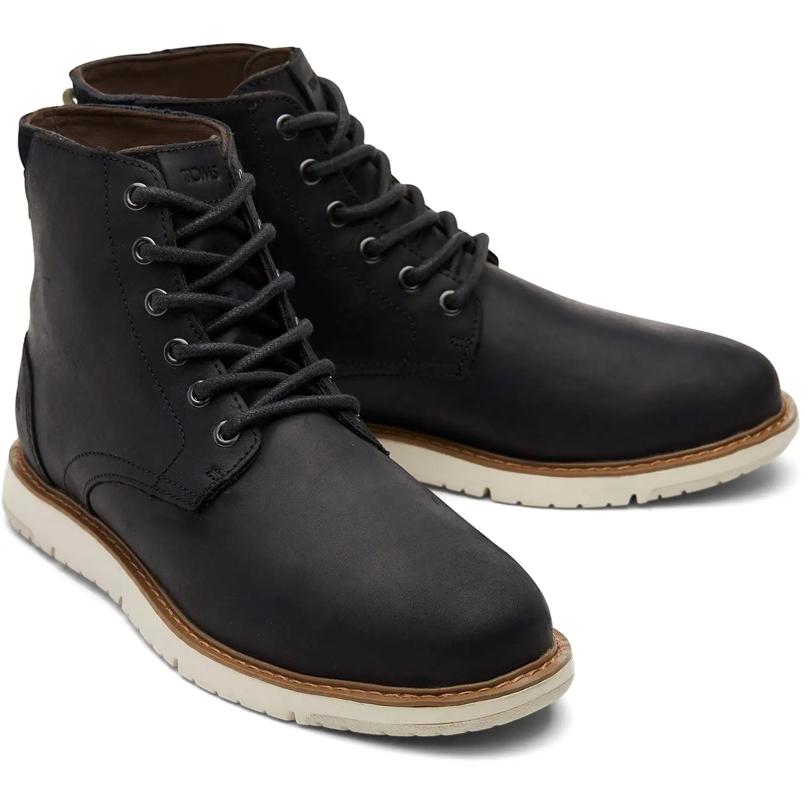 TOMS Hillside Mens Leather Lace Up Ankle Boot