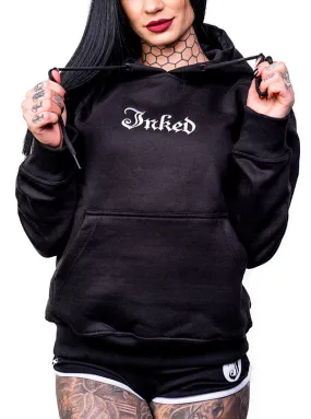 Unisex Inked Logo Embroidered Hoodie