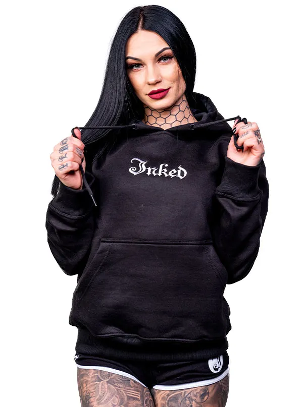 Unisex Inked Logo Embroidered Hoodie