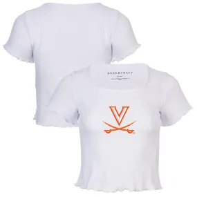 Virginia Cavaliers Women's White Baby Top T-Shirt