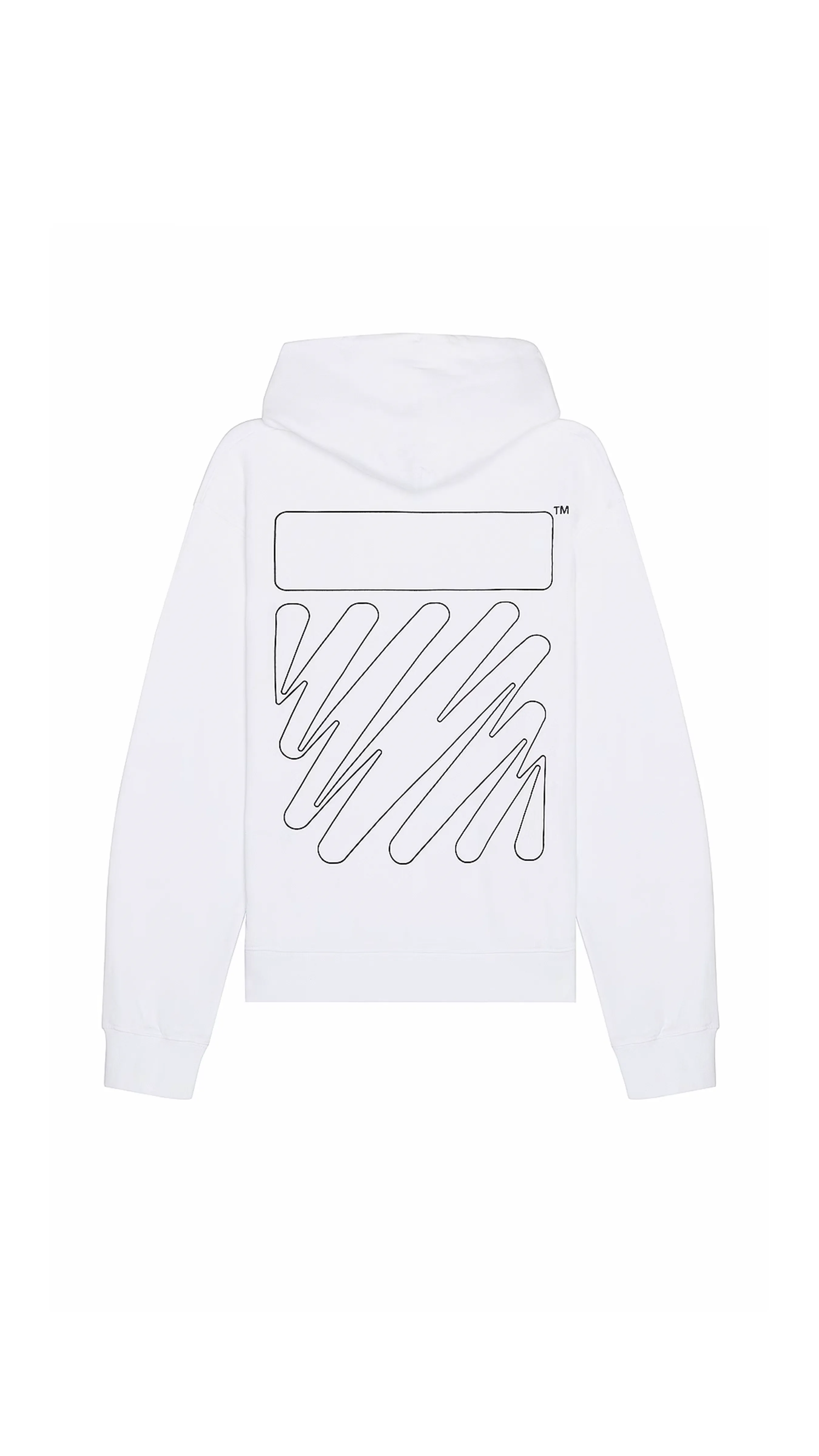 Wave Diagonals Slim Hoodie - White