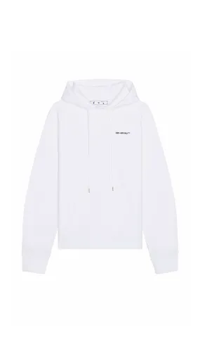 Wave Diagonals Slim Hoodie - White