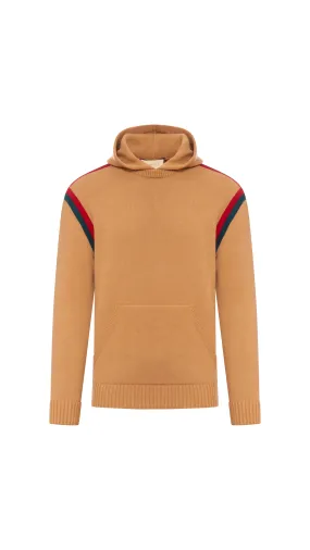 Web Wool Knit Hoodie - Sand