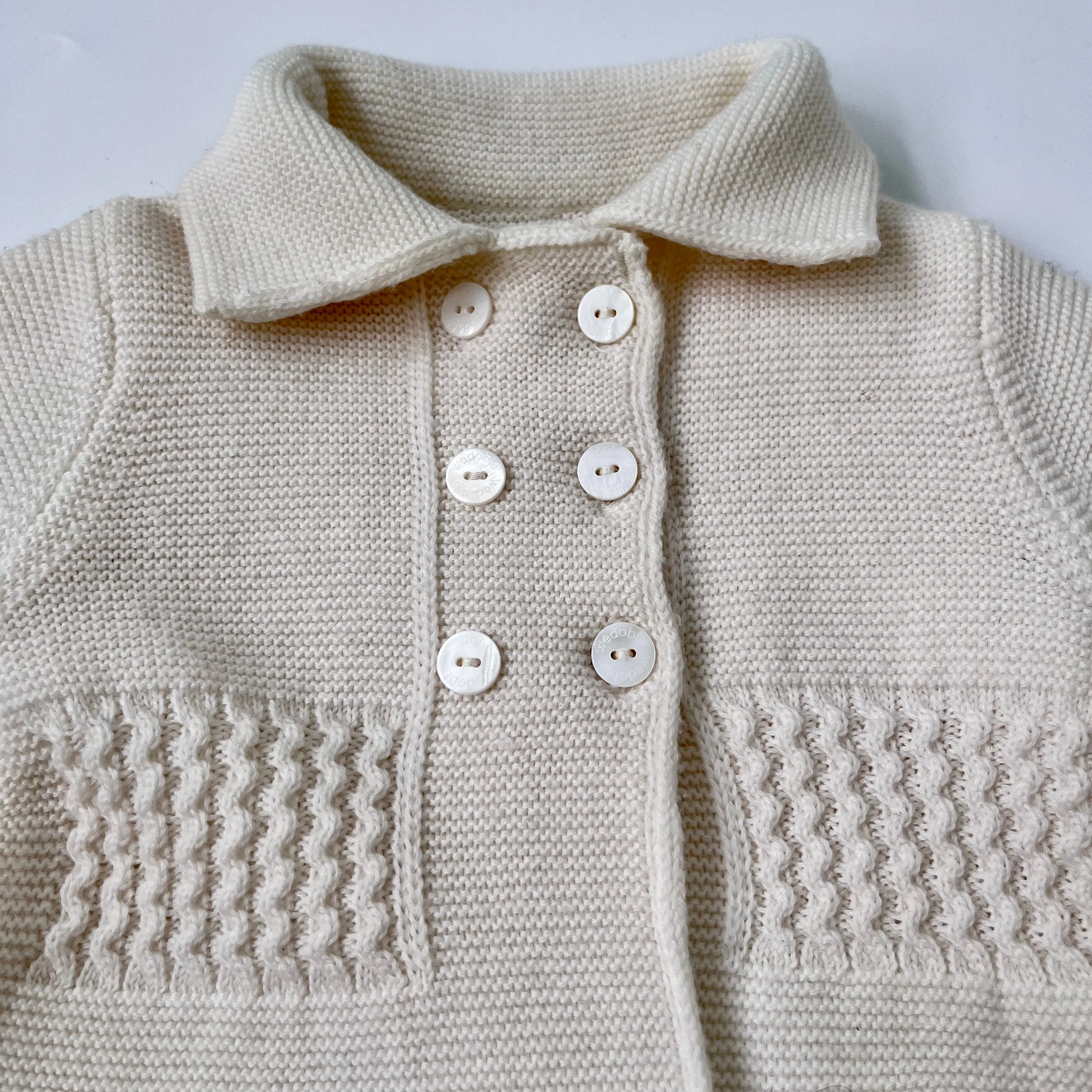 Wedobble Cream Knitted Cardigan Coat: 3 Months