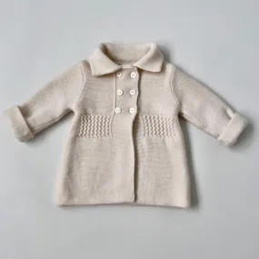 Wedobble Cream Knitted Cardigan Coat: 3 Months