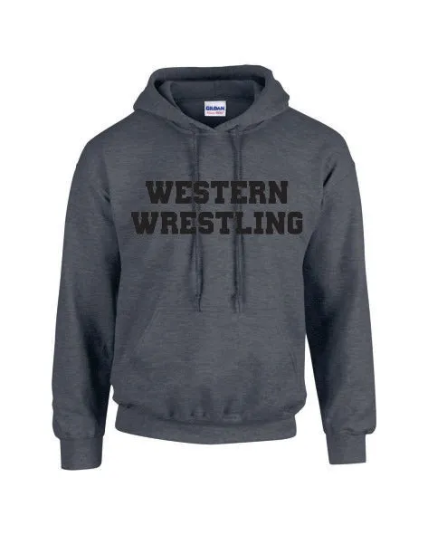 Western Wrestling Hoodie Gray