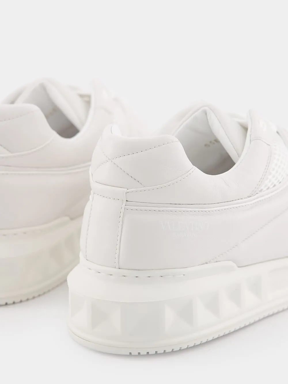 White One Stud Sneakers