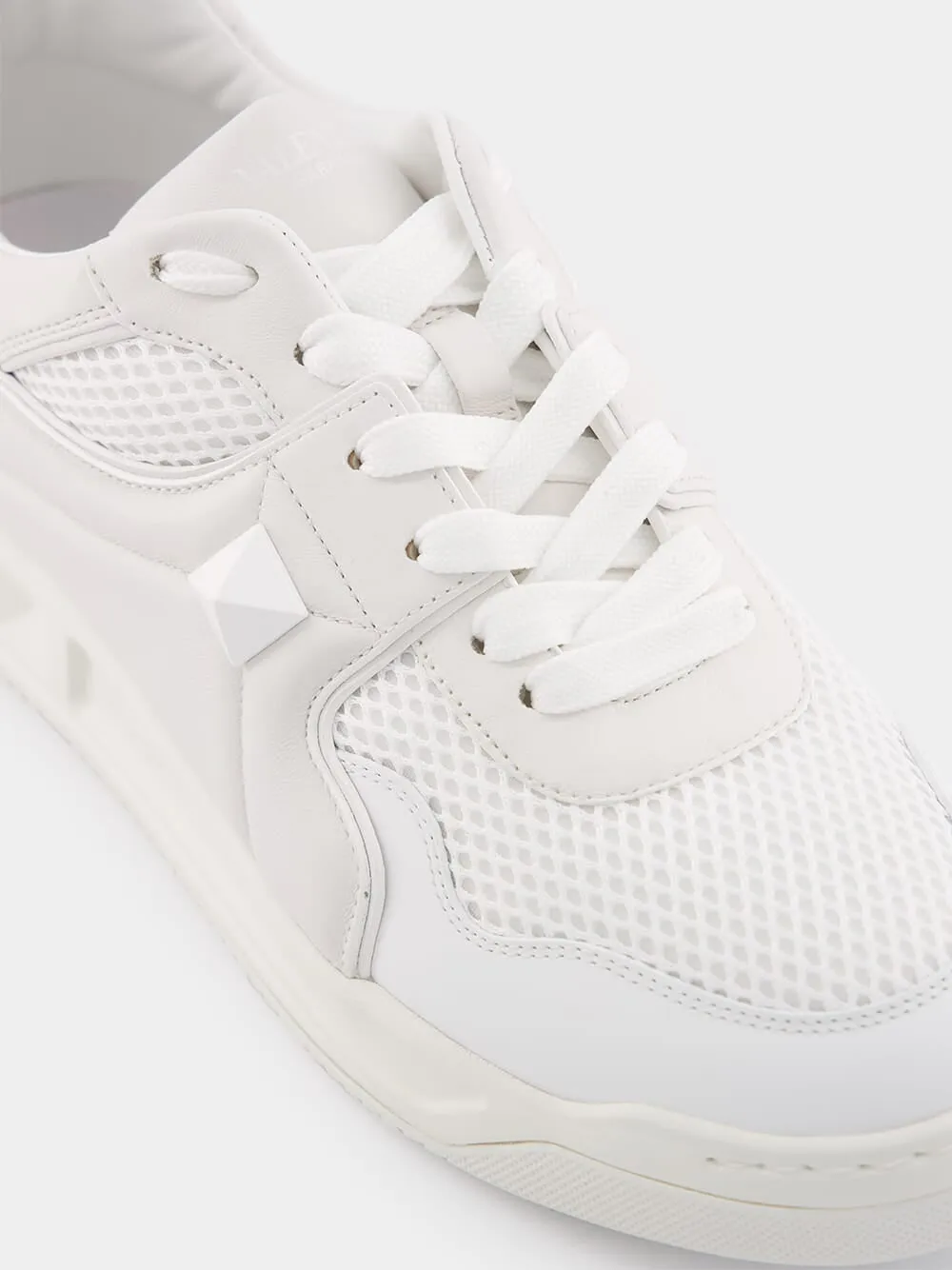 White One Stud Sneakers