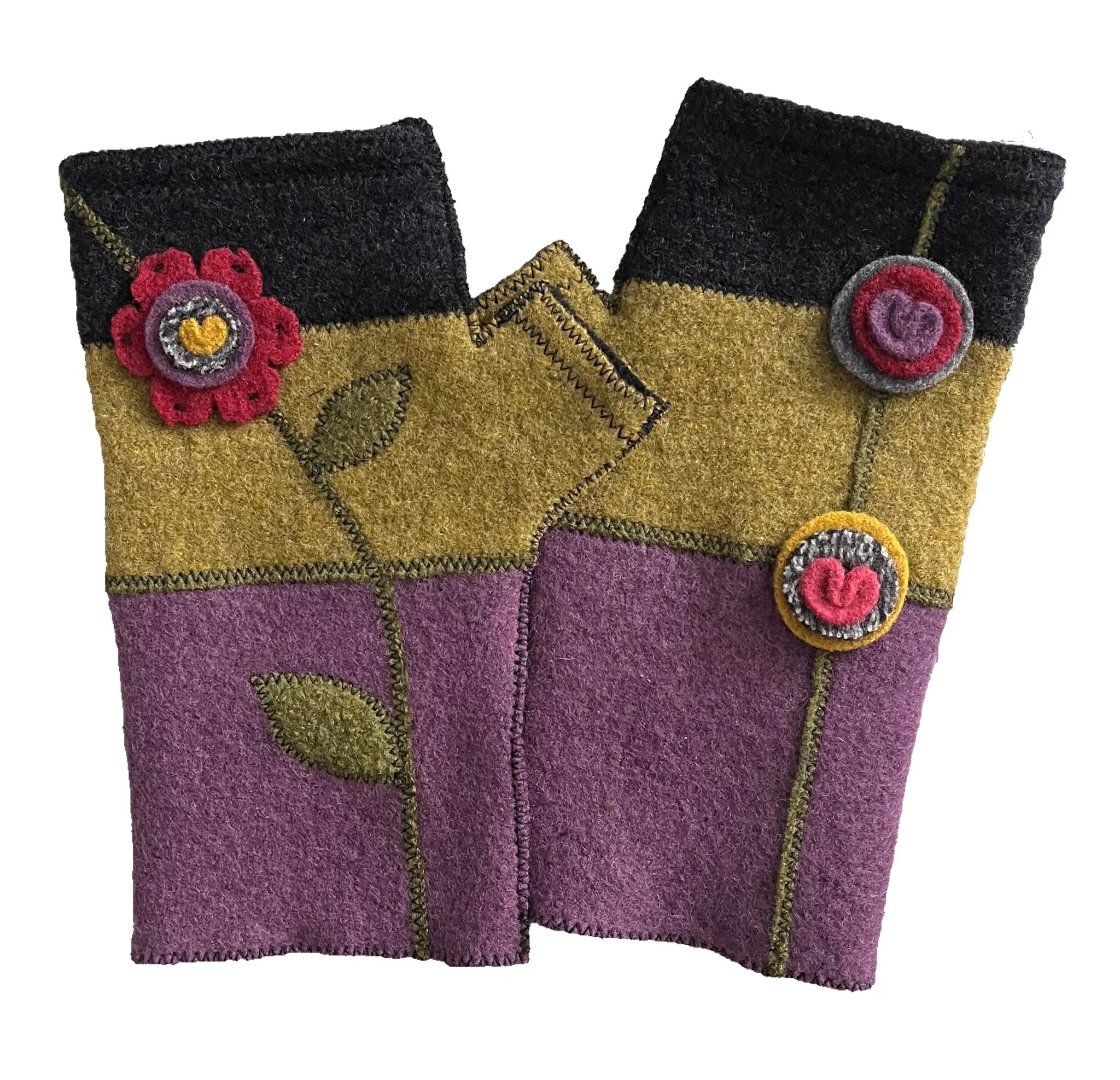 Woolflower - 100% Wool Fingerless Gloves (Assorted Designs)