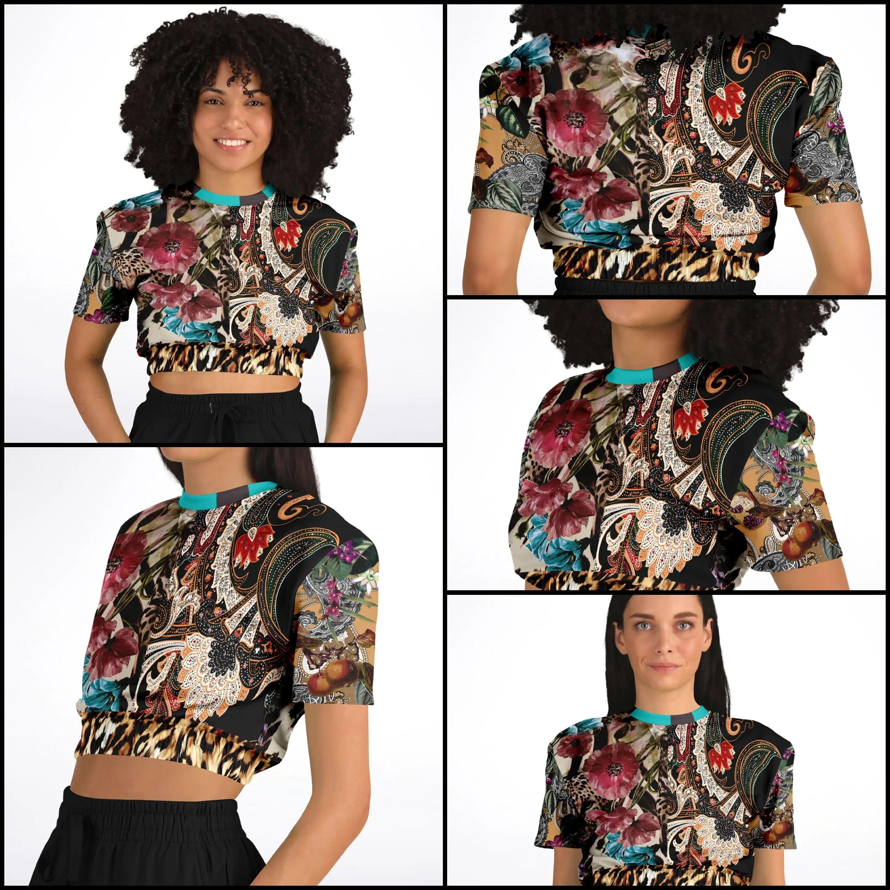 Zambia Short Sleeve Cropped Eco-Poly Sweater