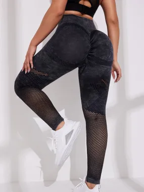 ZASUWA Female Denim Fishnet Quick-dry Seamless Leggings