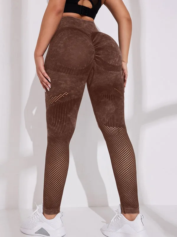 ZASUWA Female Denim Fishnet Quick-dry Seamless Leggings