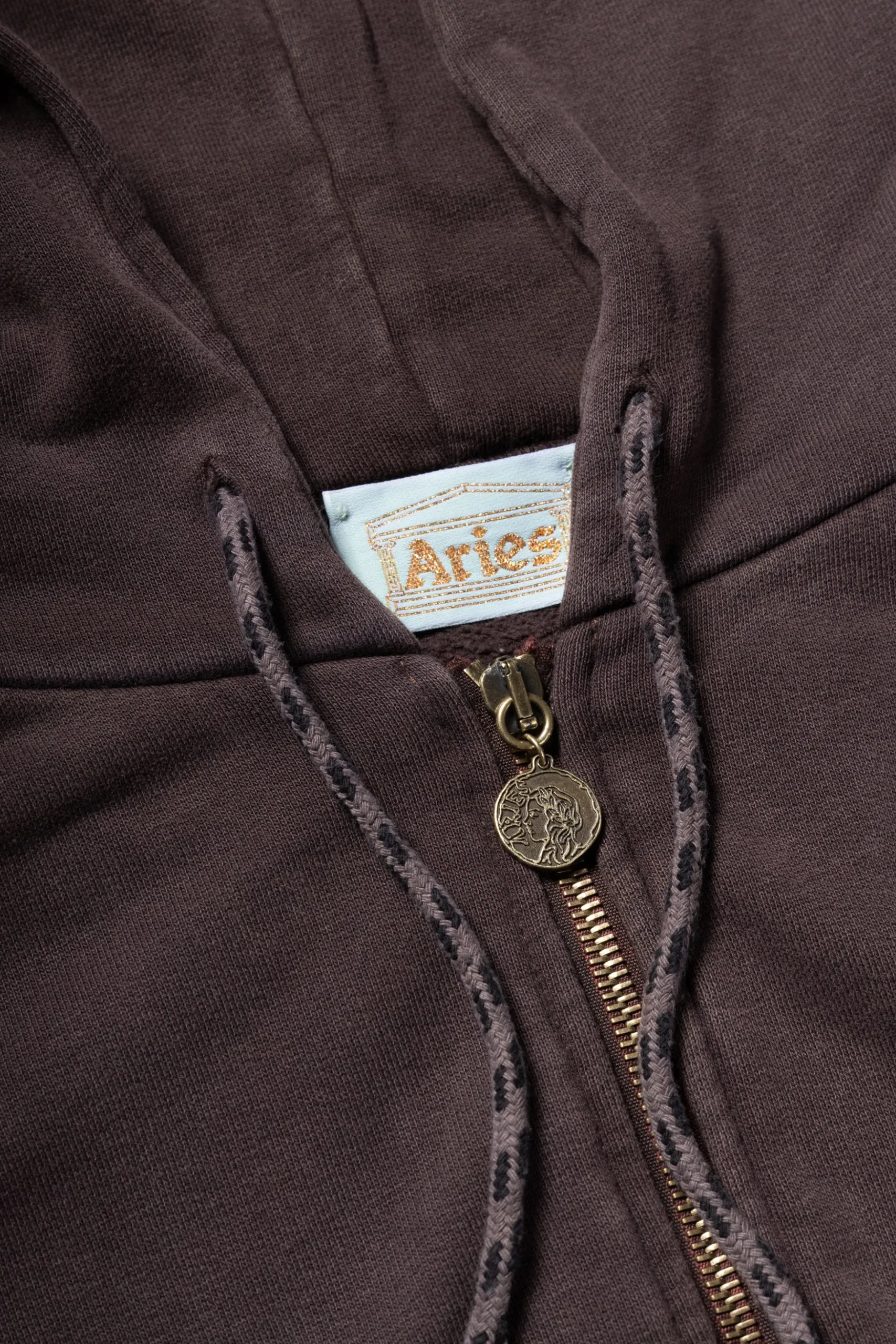 Zip Through Aged Gothic Hoodie