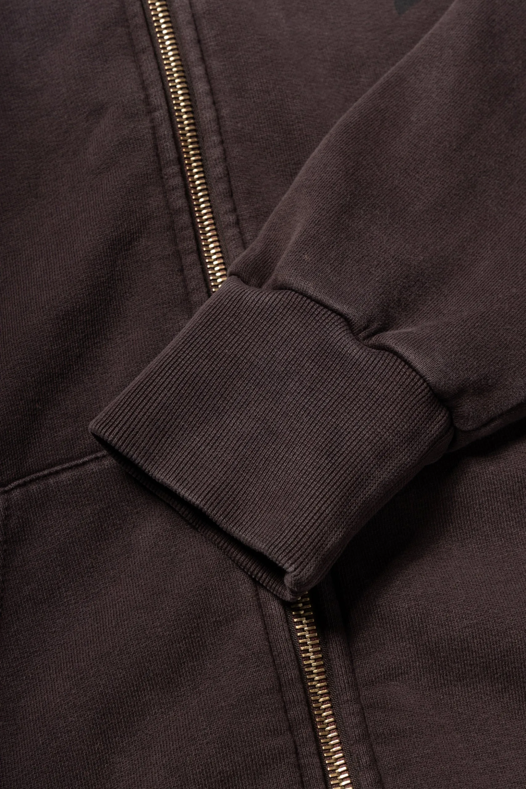 Zip Through Aged Gothic Hoodie